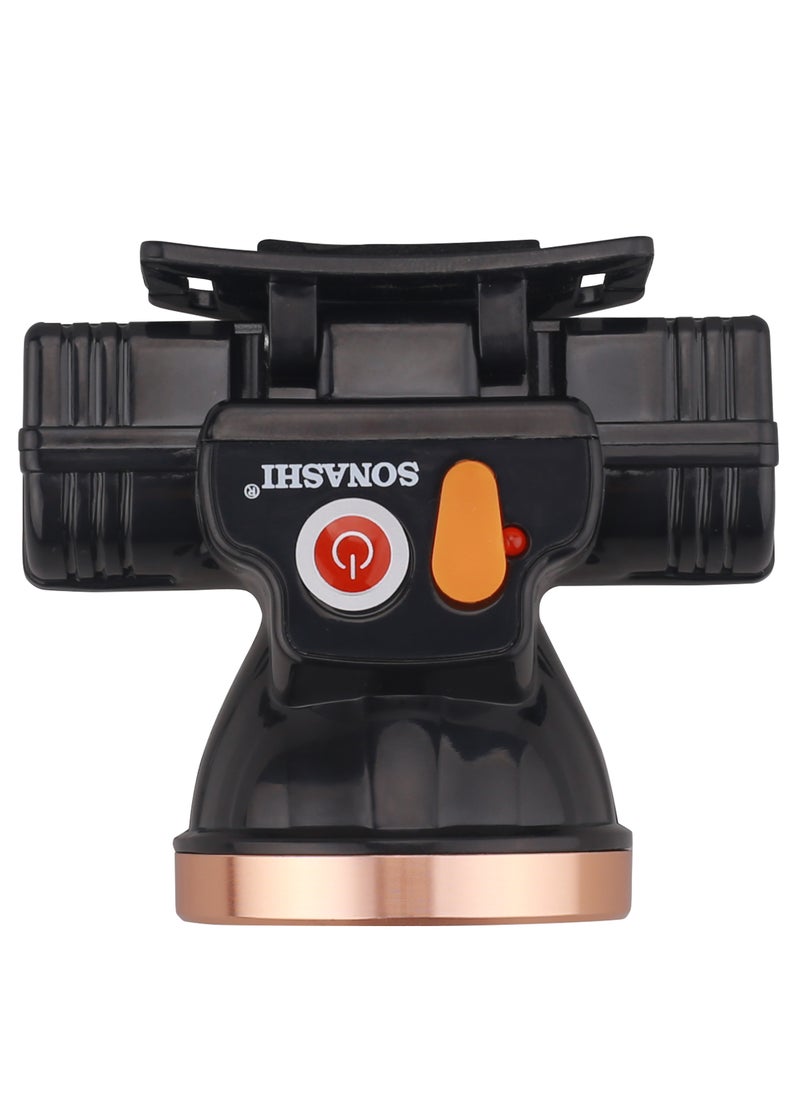 SONASHI - Rechargeable Head Light with Bright LED Bulb and 2 Mode Settings  Chargeable Device with Working Time of 15 Hours  Best for Camping Hiking Running and Outdoors SHL-333 - Image 1