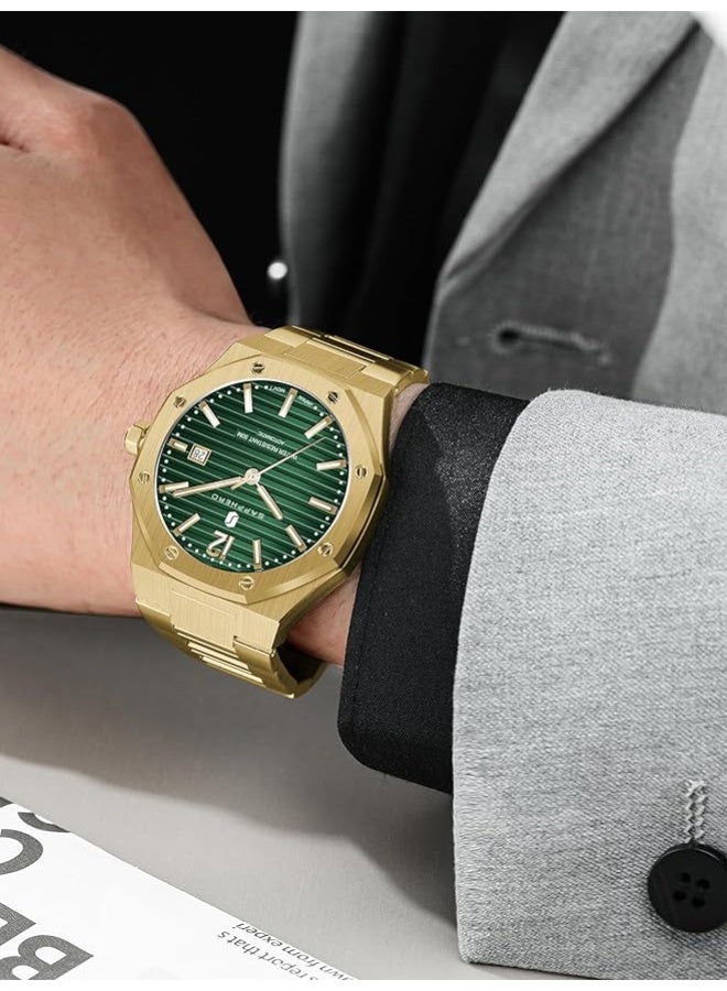 Sapphero Watch Men Automatic Mechanical Watches for Men Date Luxury Analog 50 Meters Waterproof Business Sports Stainless Steel Strap Gifts - Image 2