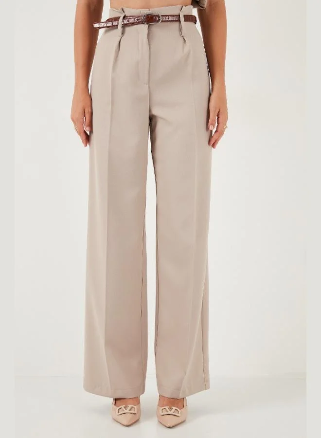 ليلا بنطلون واسع نسائي بخصر عالٍ