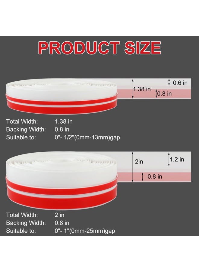 Benory T-Shaped Silicone Seal Strip for Door & Windows, 20Ft Weatherproof Draft Stopper, Gap Seal for Door Sides (White) - Image 4