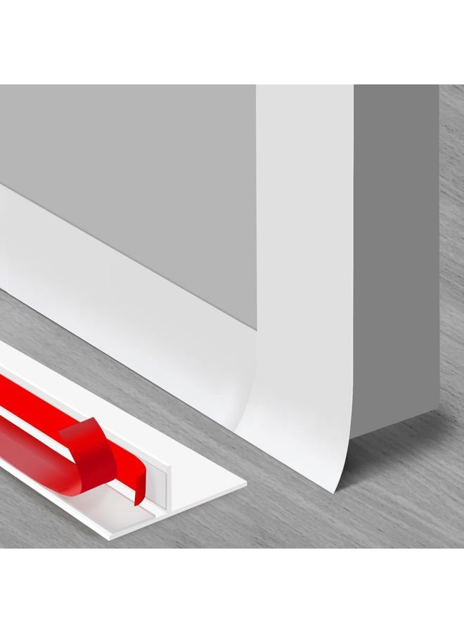 Benory T-Shaped Silicone Seal Strip for Door & Windows, 20Ft Weatherproof Draft Stopper, Gap Seal for Door Sides (White) - Image 1