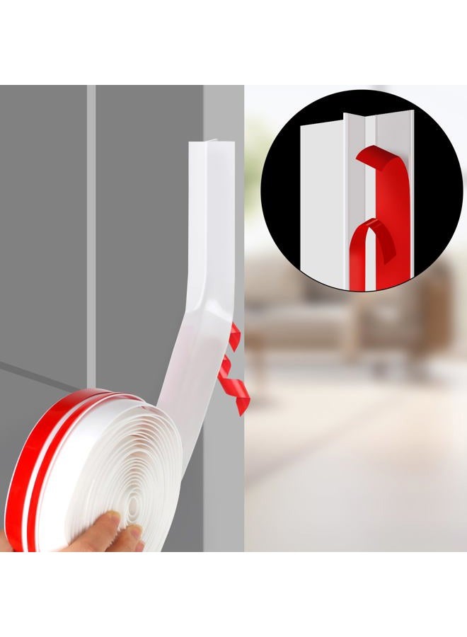 Benory T-Shaped Silicone Seal Strip for Door & Windows, 20Ft Weatherproof Draft Stopper, Gap Seal for Door Sides (White) - Image 3