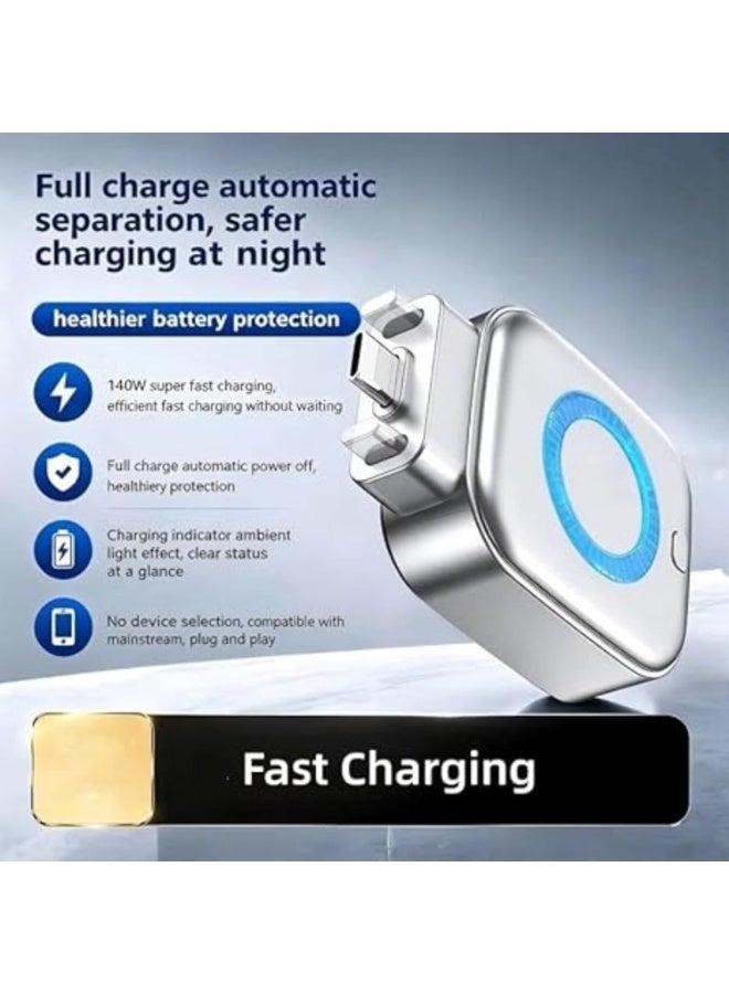 Smart USB C Auto Power-Off Fast Charging Adapter | Intelligent Charging Protector with Full Charge Auto Cut-Off | Safe Overnight Charger for iPhone, Samsung & Type-C Devices - Image 4