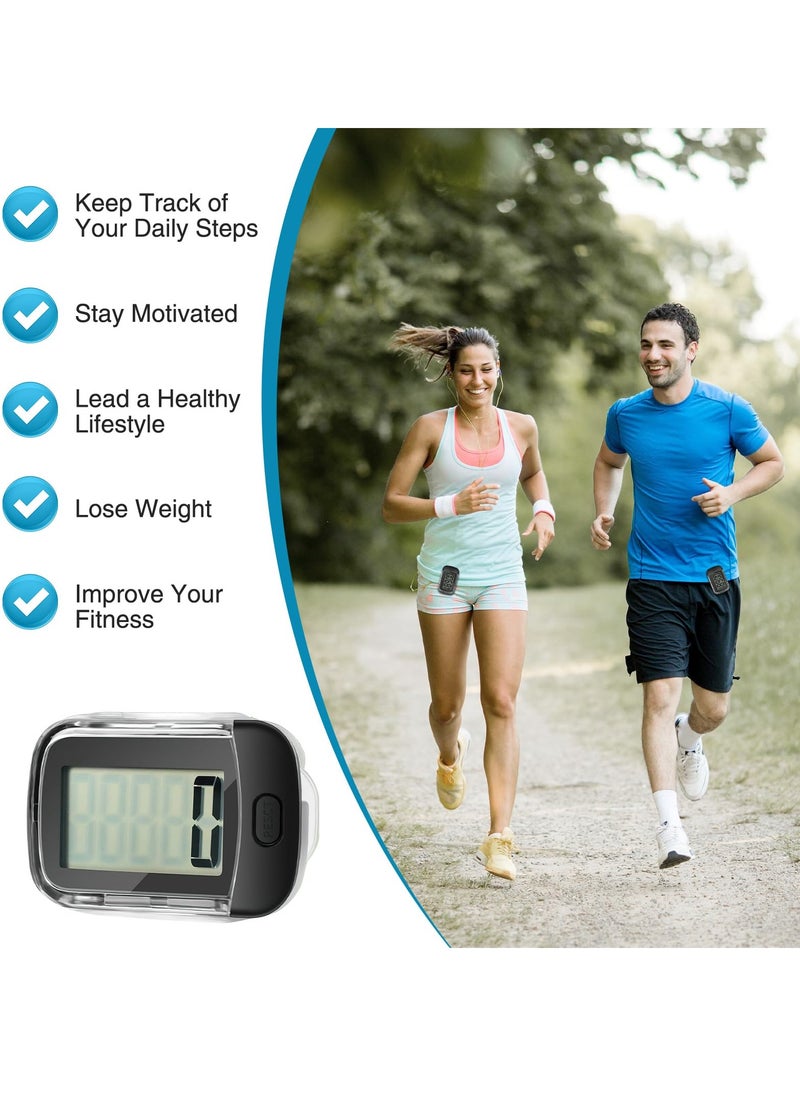 KASTWAVE - 3D Pedometer for Walking, Simple Digital Step Counter with Removable Clip and Lanyard, Accurate Pedometers for Steps Track with Large LCD Display for Men Women Kids Walking Running Hiking Sports - Image 1