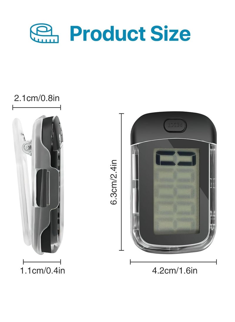 KASTWAVE - 3D Pedometer for Walking, Simple Digital Step Counter with Removable Clip and Lanyard, Accurate Pedometers for Steps Track with Large LCD Display for Men Women Kids Walking Running Hiking Sports - Image 1