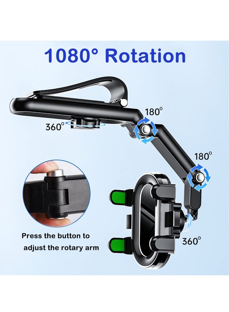 Captaintech Car Phone Holder + USB Cable, 360° Multifunctional Car Sun Visor Phone Holder Universal Adjustable Cell Phone Holder for Car Home Kitchen Compatible with Most Cell Phones - Image 3