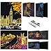 BOTEEN Rainbow Scratch Painting Paper By BOTEENCity Series Night SceneScratch Painting Creative GiftScratchboard for Adult and Kidswith 4 ToolsSize16x11 Dutch WindmillBig Ben - Image 3