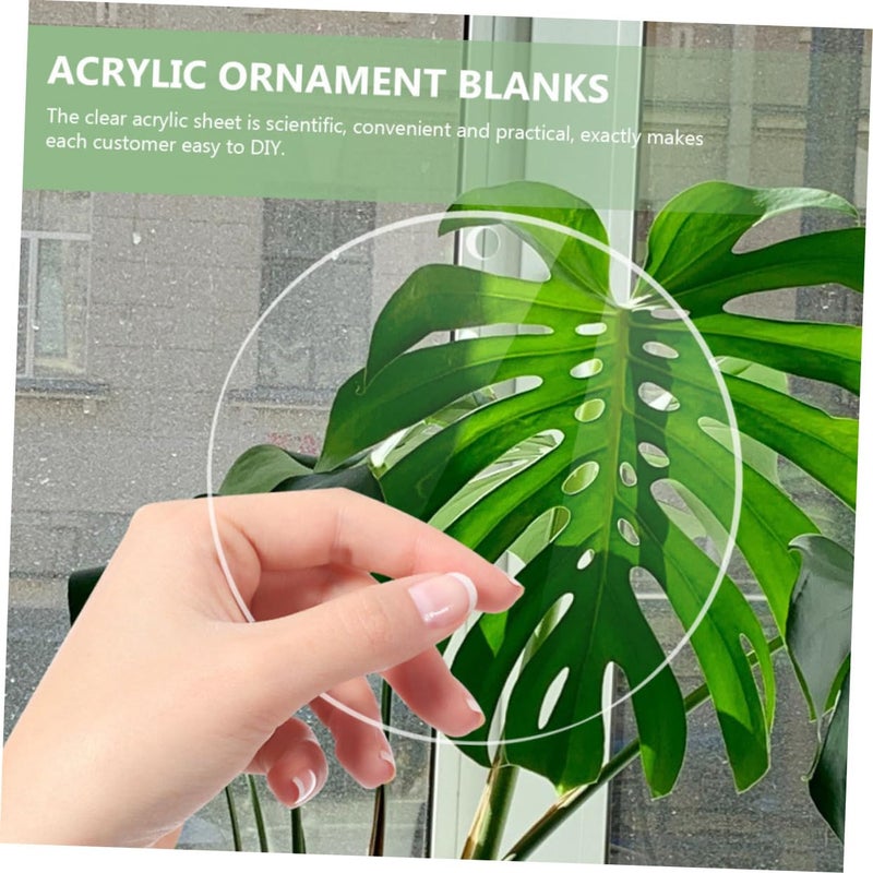 8pcs Clear Acrylic Round Discs Blank Panels With Holes For Crafts Photo Frame Replacement - Image 5