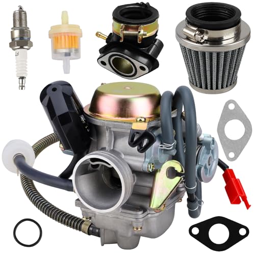 Onsnail 150cc gy6 carburetor PD24J for 4 Stroke Engines 125cc 150cc 152QMJ 157QMI 24mm for Motorcycle Scooter ATV Go Kart with Electric Choke Intake Manifold - Image 1