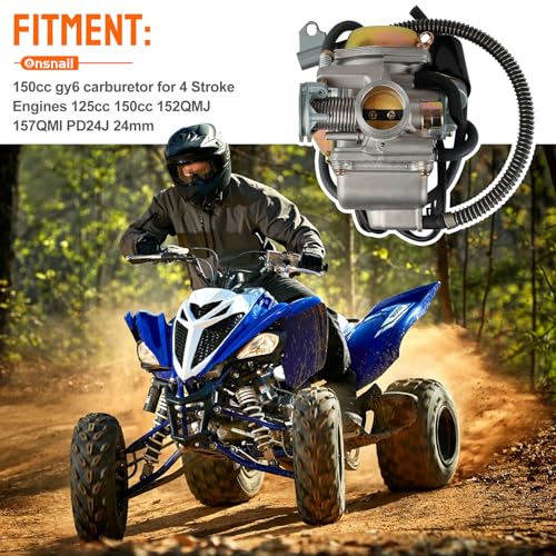 Onsnail 150cc gy6 carburetor PD24J for 4 Stroke Engines 125cc 150cc 152QMJ 157QMI 24mm for Motorcycle Scooter ATV Go Kart with Electric Choke Intake Manifold - Image 4