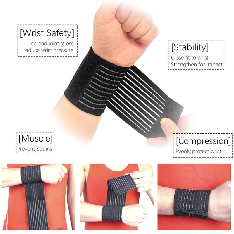 Ideal Swan Compression Bandage, 6 Pieces Elastic Wrap Knee Support Brace, Breathable Ankle Support Brace Knee Bandage Calf Support, Knee Brace Support For Women Men Sports, Running - Image 3