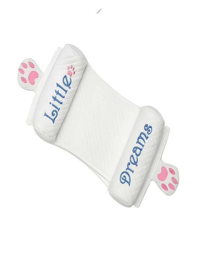 Synlark Baby Head Support Pillow, Supersoft Fabric, Adjustable Side Roll Cushions, Portable, for Newborns (White) - Image 1