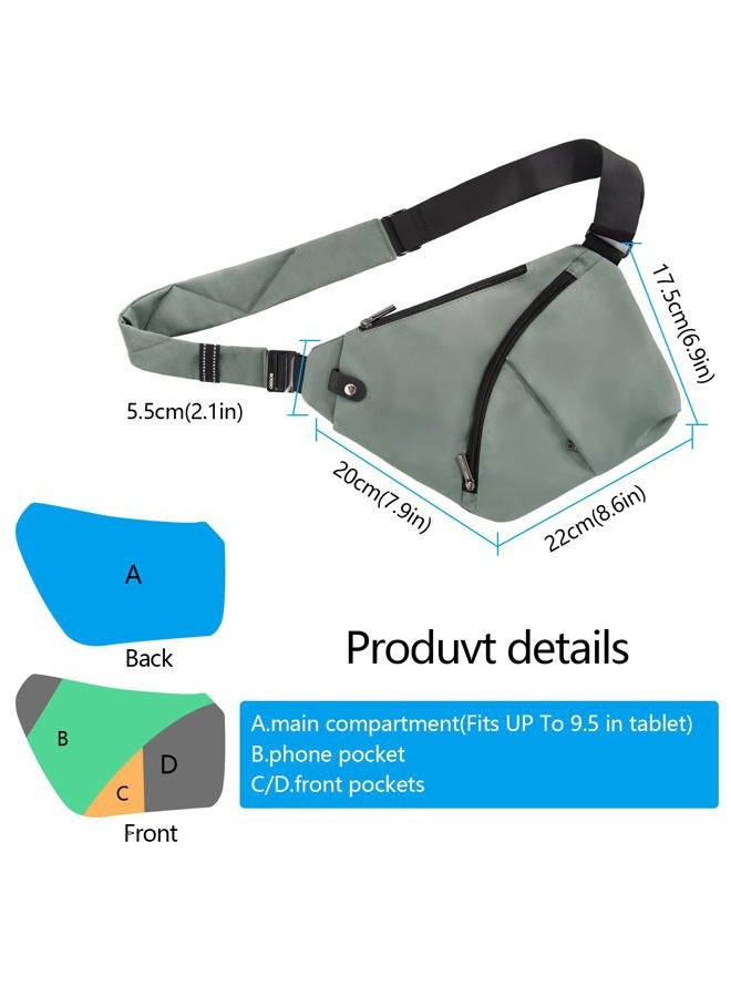 OSOCE Travel Sling Bag with RFID Pocket, Anti Theft Crossbody Bag for Women Men Casual Chest Outdoor Shoulder Hiking Bag, Dark Grey, Small - Image 4