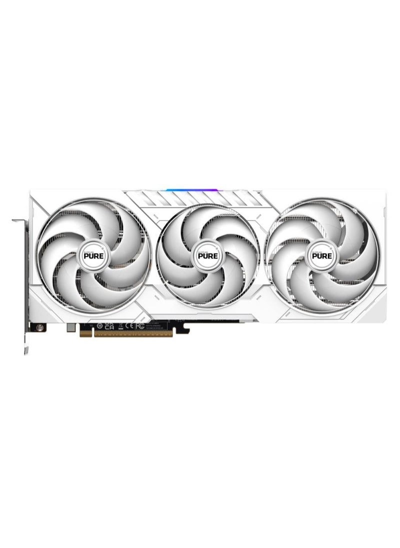 Sapphire - PURE AMD Radeon RX 9070 16GB GDDR6 Graphics Card - AMD RDNA 4, Up to 2700 MHz Boost Clock, 3584 Stream Processors, 56 Compute Units, 64MB Infinity Cache, PCIe 5.0, 4K Resolution, Tri-X Cooling, ARGB, 2x HDMI, 2x DisplayPort 2.1a, AMD FidelityFX & FreeSync Support | 11349-02-20G - Image 1