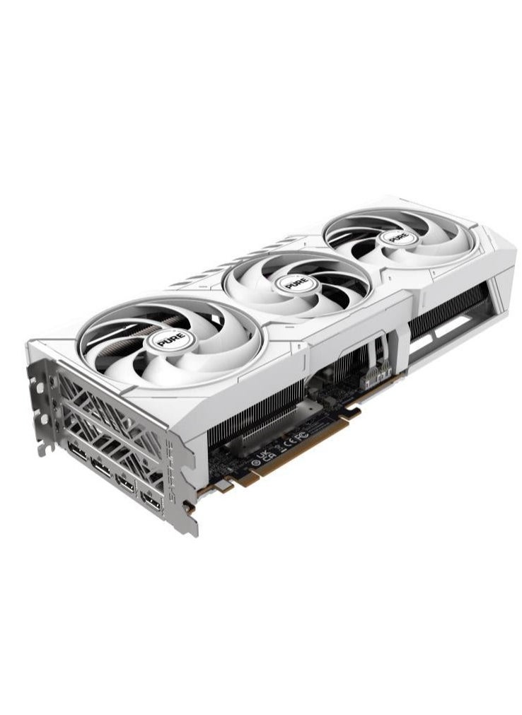 Sapphire - PURE AMD Radeon RX 9070 16GB GDDR6 Graphics Card - AMD RDNA 4, Up to 2700 MHz Boost Clock, 3584 Stream Processors, 56 Compute Units, 64MB Infinity Cache, PCIe 5.0, 4K Resolution, Tri-X Cooling, ARGB, 2x HDMI, 2x DisplayPort 2.1a, AMD FidelityFX & FreeSync Support | 11349-02-20G - Image 1