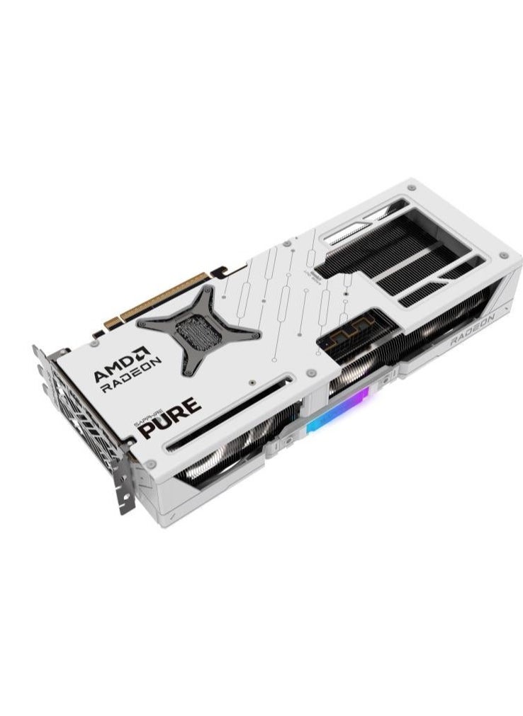 Sapphire - PURE AMD Radeon RX 9070 16GB GDDR6 Graphics Card - AMD RDNA 4, Up to 2700 MHz Boost Clock, 3584 Stream Processors, 56 Compute Units, 64MB Infinity Cache, PCIe 5.0, 4K Resolution, Tri-X Cooling, ARGB, 2x HDMI, 2x DisplayPort 2.1a, AMD FidelityFX & FreeSync Support | 11349-02-20G - Image 1