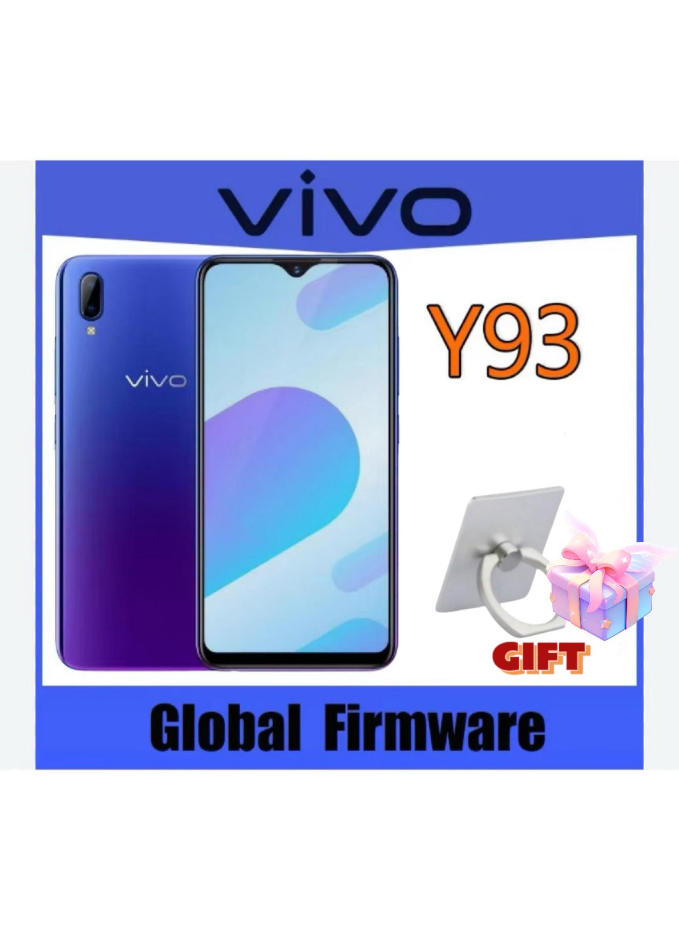 vivo Y93 Dual SIM Ocean Blue 6GB RAM 128GB 4G LTE With Free Gift Mobile Holder