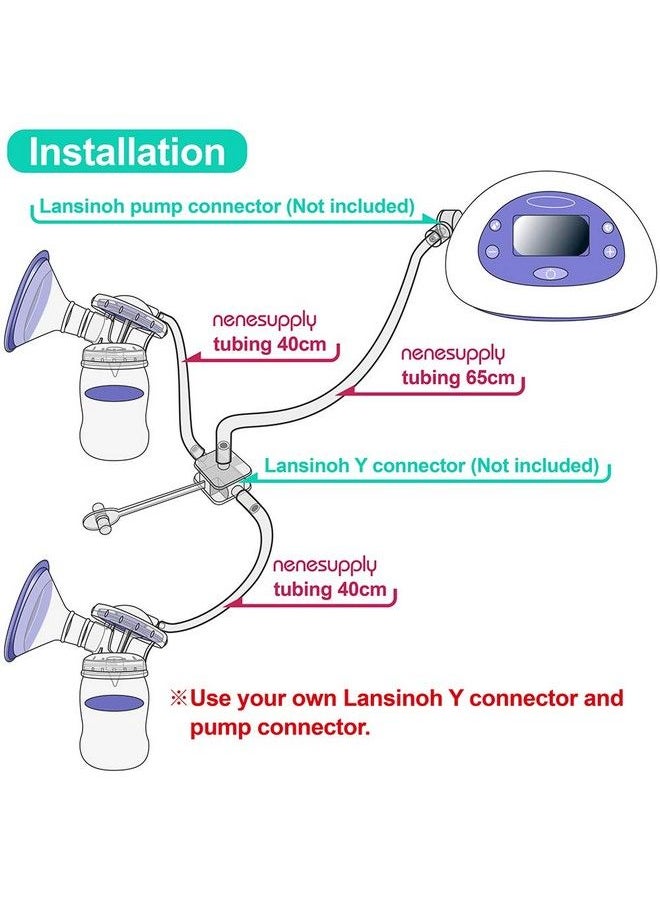 NENESUPPLY Tubing Compatible With Lansinoh Breast Pump. Not Original Lansinoh Pump Parts Replace Lansinoh Tubing. Use On Lansinoh Signature Pro And Lansinoh Smartpump (Tubing)  - Image 4