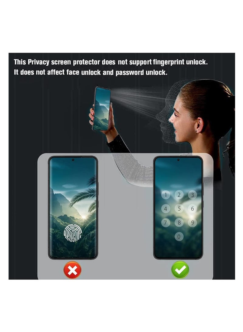 SYOSI 2 Pack Anti-Spy Screen Protector for HUA WEII P60 Pro, 3D Tempered Glass Film, 9H Hardness Anti-Peeping Full Coverage Protector Anti Scratch Screen - Image 4