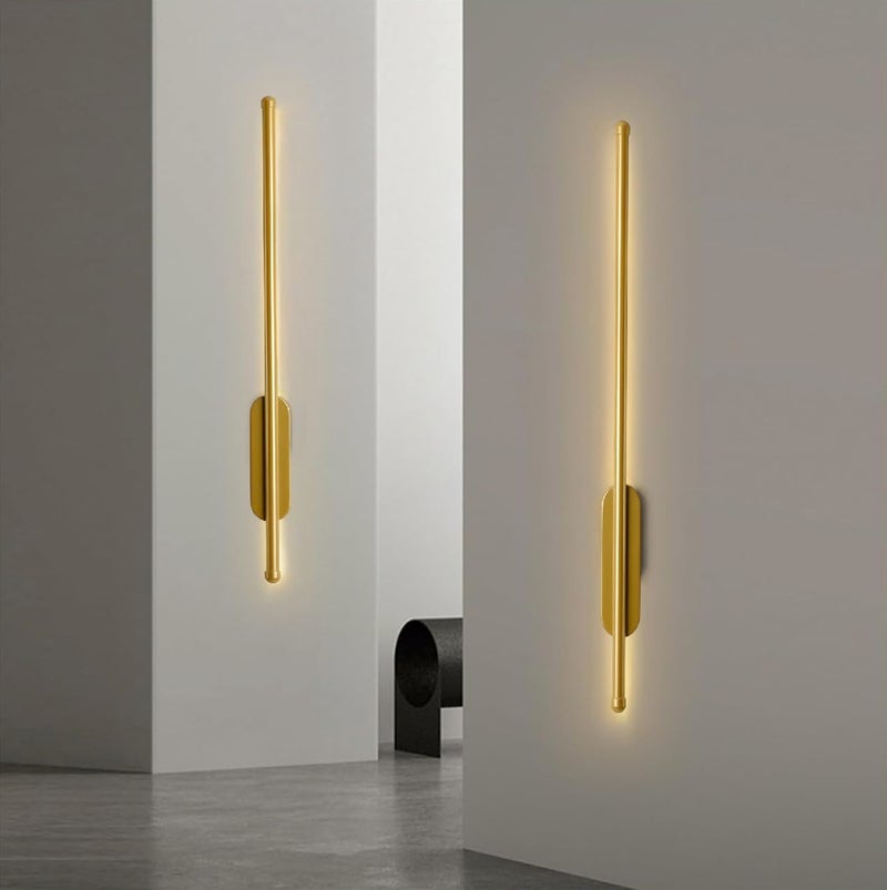 Groeien Pack of 2 | Modern 3 Color LED Wall Sconce Luxe Baton Wall Light for Bedroom Living Room Corridor Lighting Fixtures Wall Mount(Warm+Natural+Coolwhite)(Luxe Baton, 2) - Image 3