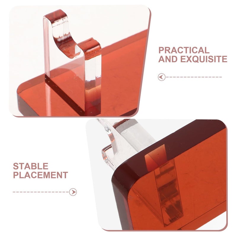 Acrylic Pen Holder Organizer Stand Amber Finish Multifunctional Display Rack For Office And Home Desk Makeup Brush Storage - Image 3