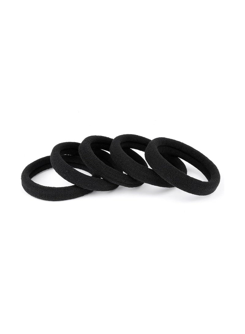 Elastic Hair Set for Women – 6 pcs Black – Durable Hair Ties for Styling, Daily Use, and Secure Hold - Image 2