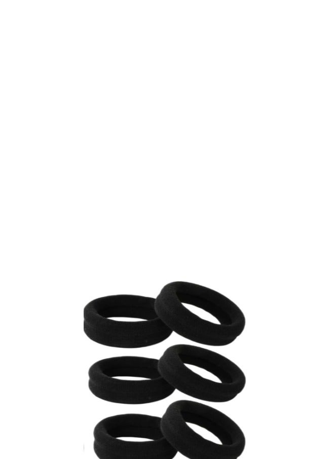 Elastic Hair Set for Women – 6 pcs Black – Durable Hair Ties for Styling, Daily Use, and Secure Hold - Image 3