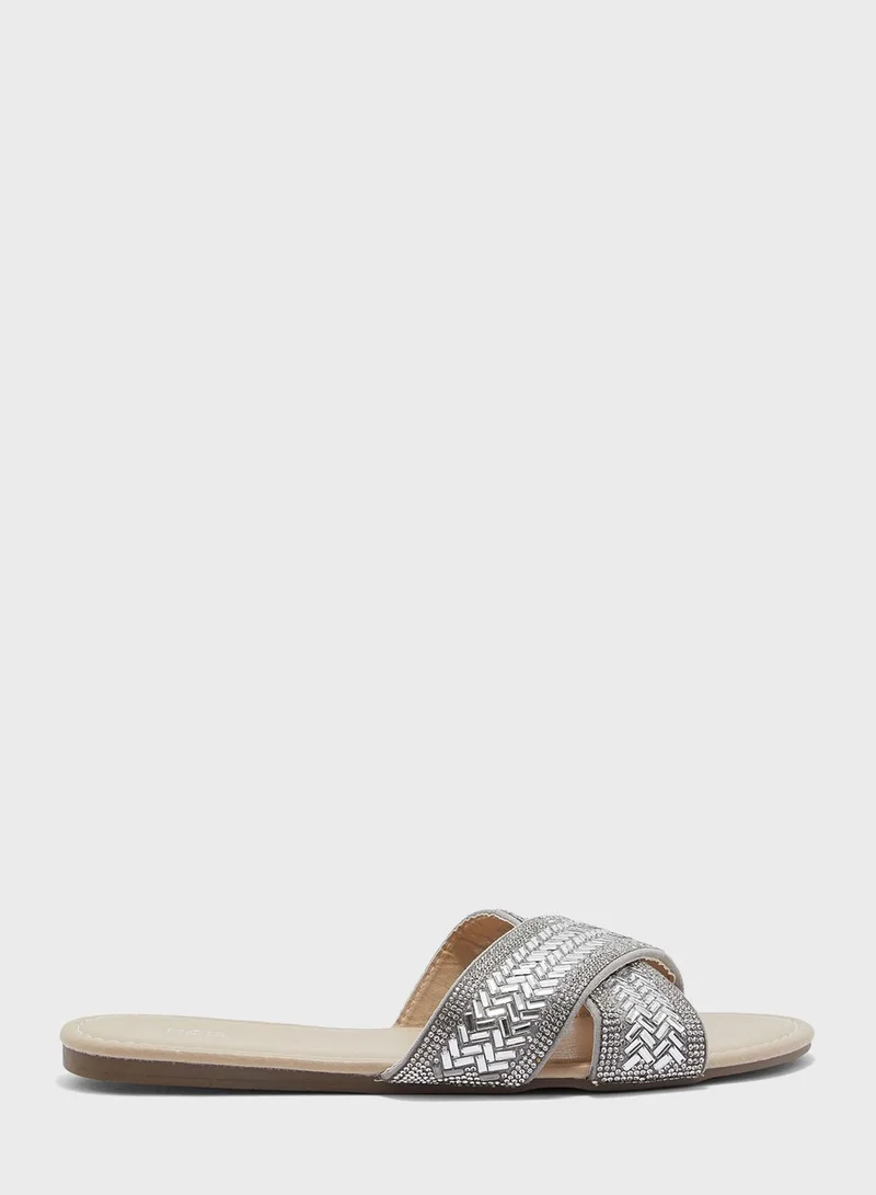 RB One Strap Flat Sandals