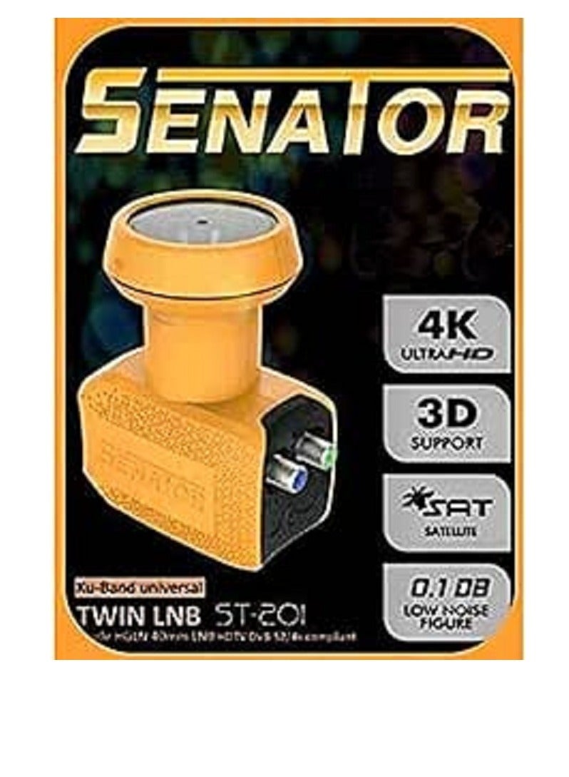 SENATOR وحدة LNB ثنائية عالمية بنطاق Ku ST-201 باللون الأصفر - Image 4