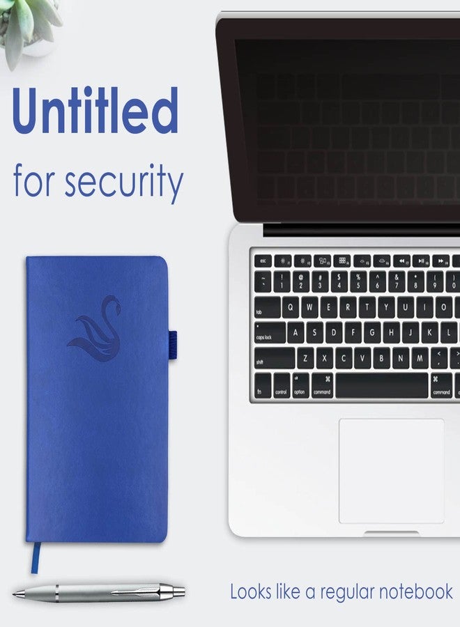 Jxselect Elegant Password Book with Alphabetical Tabs - Hardcover Password Book for Internet Website Address Login - 5.2" x 7.6" Password Keeper and Organizer w/Notes Section & Back Pocket（Royal Blue） - Image 2