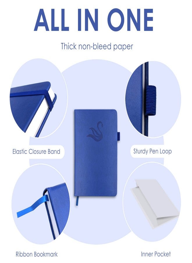 Jxselect Elegant Password Book with Alphabetical Tabs - Hardcover Password Book for Internet Website Address Login - 5.2" x 7.6" Password Keeper and Organizer w/Notes Section & Back Pocket（Royal Blue） - Image 3
