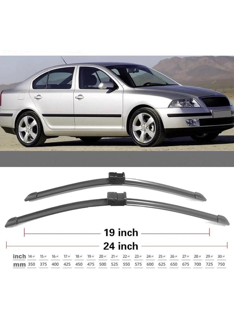 Elshafey Front Window Car Windshield Windscreen Wiper Blades For Skoda For Octavia A5 1Z 2004 2005 2006 2007 2008 2009 2010-2013 - Image 1