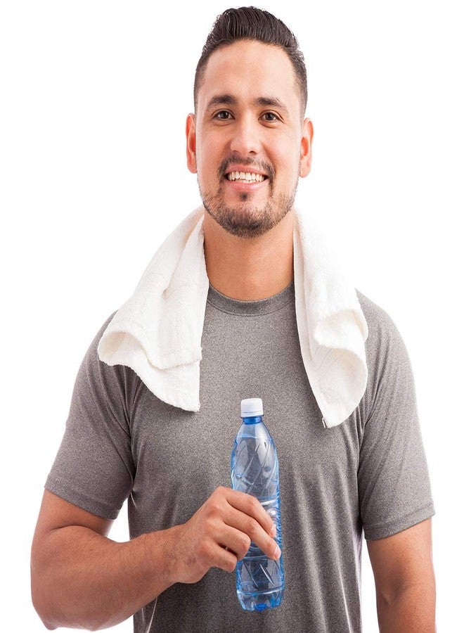 Talvania Washcloths Towels Super Absorbent Terry Towel 100% Ring Spun Cotton White Wash Cloth with Border Design Ideal for Face Wash Long Lasting Multi-Purpose Gym Spa Home Bath Towel 24 Pack 12"X12" - Image 4