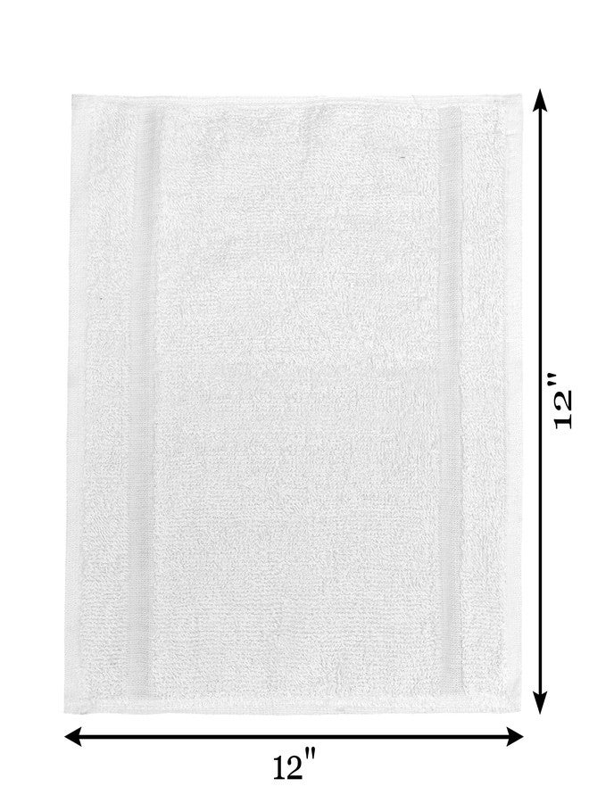 Talvania Washcloths Towels Super Absorbent Terry Towel 100% Ring Spun Cotton White Wash Cloth with Border Design Ideal for Face Wash Long Lasting Multi-Purpose Gym Spa Home Bath Towel 24 Pack 12"X12" - Image 3
