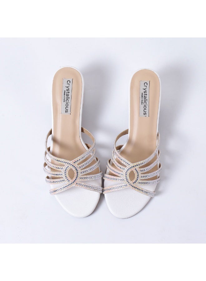 Crystalicious Warm 2.0 Handcarfted Block Heel 2 Inches Round Toe High Heel for for Party, Casual, Work, Date, Cocktail, Nightclub - Image 4