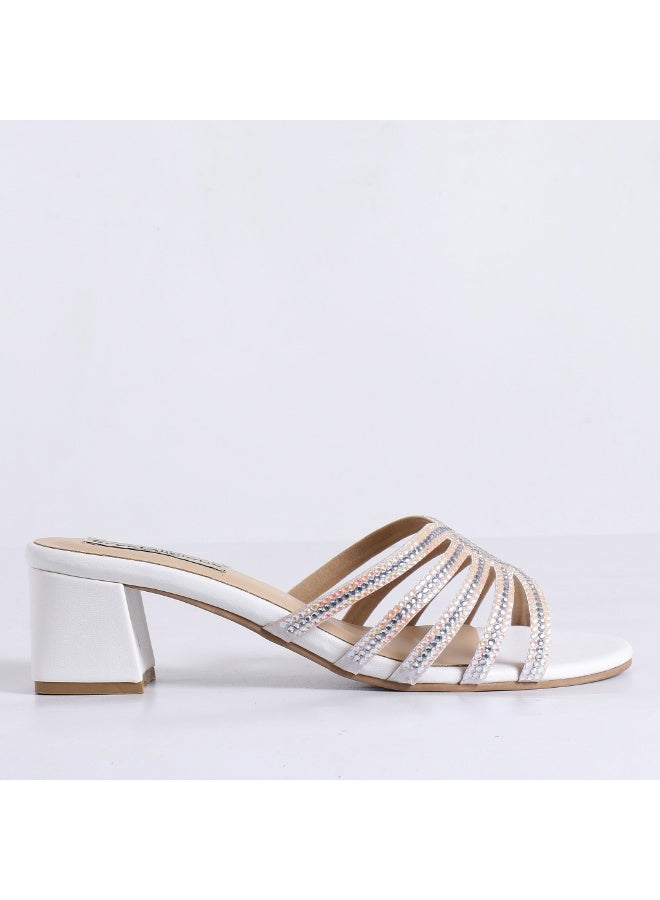 Crystalicious Warm 2.0 Handcarfted Block Heel 2 Inches Round Toe High Heel for for Party, Casual, Work, Date, Cocktail, Nightclub - Image 3