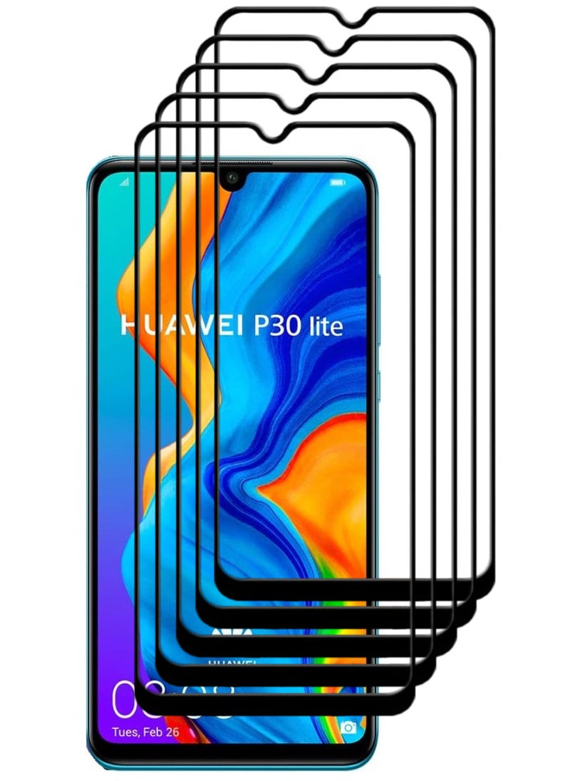 ACLIX 5 Pieces Antistatic ESD Dustproof Premium Quality High Definition Tempered Glass Screen Protector Designed For Huawei P30 lite - Image 1