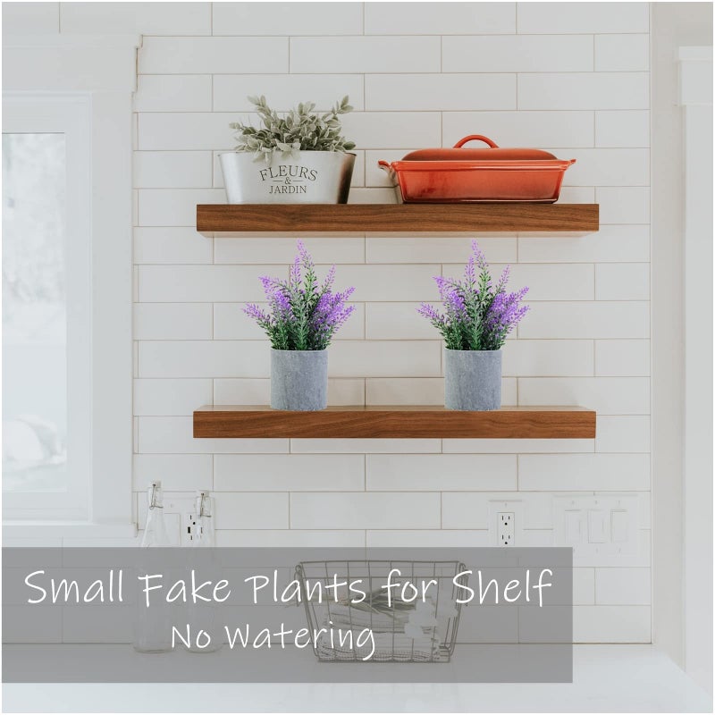 CADNLY Artificial Lavender Plant in Pots - Faux Lavender Flowers Decor â€“ Fake Flowers Purple Decor Plant Potted Bathroom Bedroom Kitchen Farmhouse Home 2 Pack - Image 5
