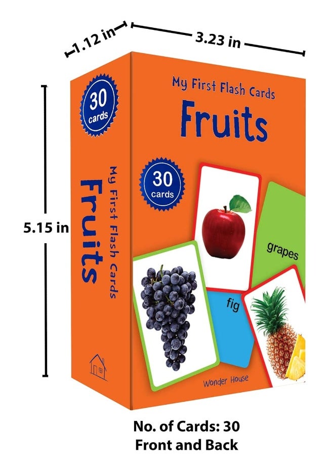 My First Flash Cards Fruits: 30 Early Learning Flash Cards For Kids  - Image 2