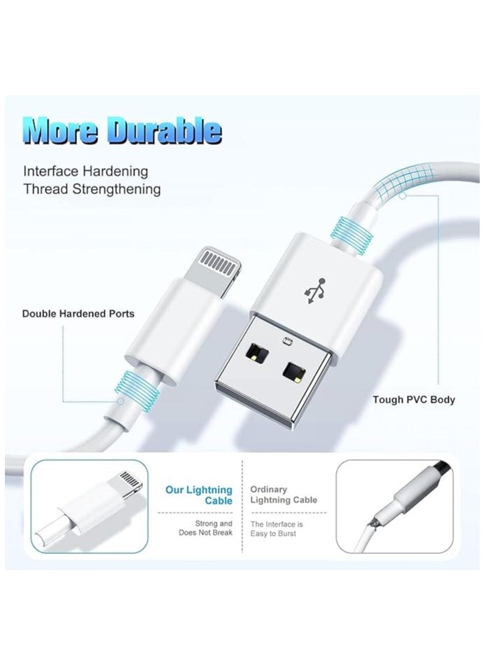 erorex - 2PCS 2m Lightning Charging Cable for Apple, Original Apple USB to Lightning Cord Lightning to USB Sync Cable by Apple MFi Certified Lightning Cable Original Apple Sync Lightning Cable (2m / 12 Feet) - Image 1