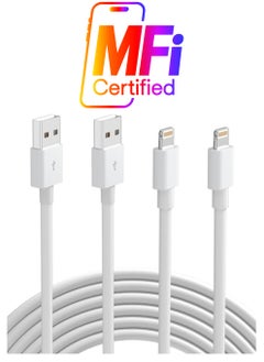 2PCS 2m Lightning Charging Cable for Apple, Original Apple USB to Lightning Cord Lightning to USB Sync Cable by Apple MFi Certified Lightning Cable Original Apple Sync Lightning Cable (2m / 12 Feet)