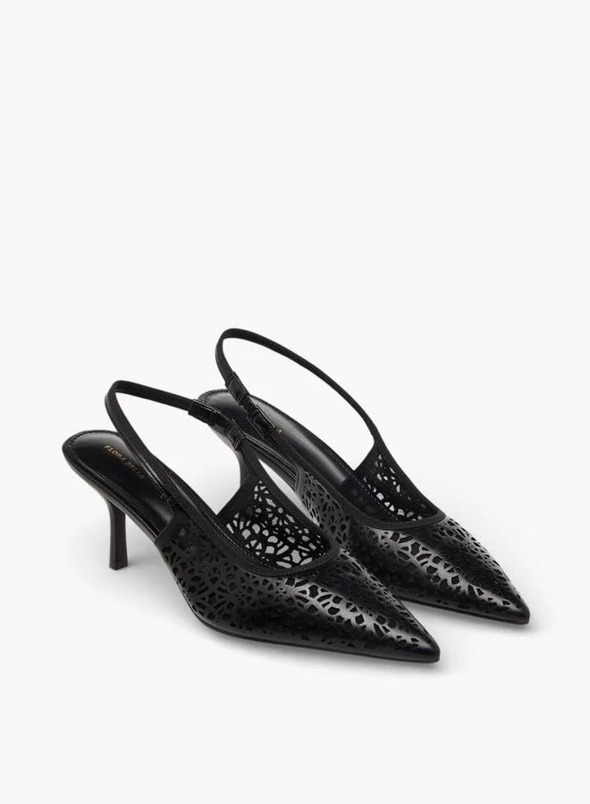 Flora Bella Women Cutwork Slingback Shoes