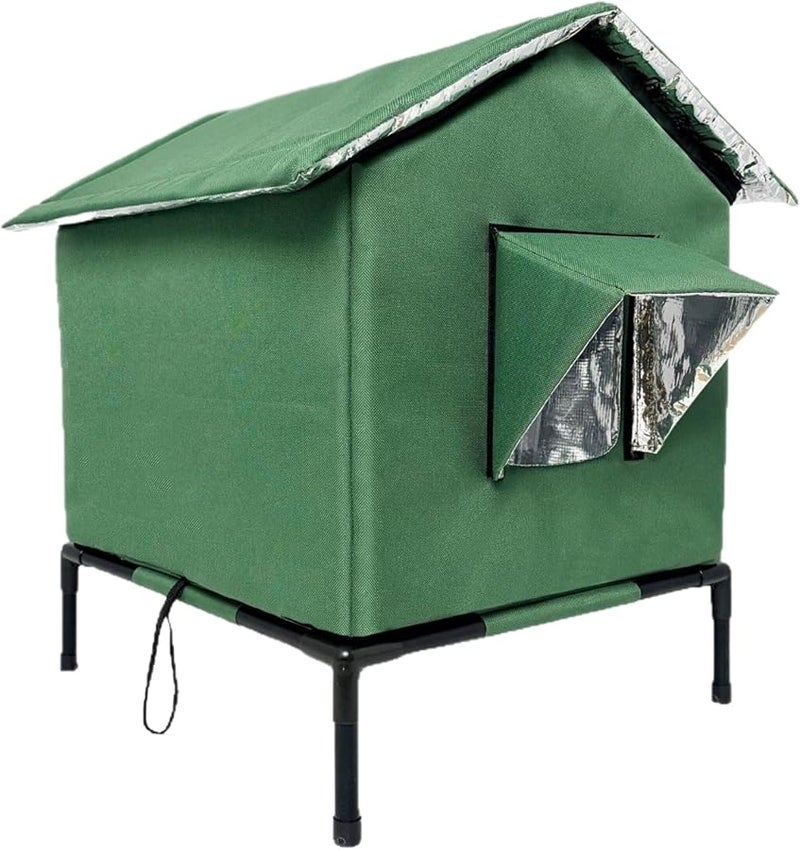 Winter Outdoor Cat House Insulated Pet Shelter 40x36x50cm Weather Resistant - Image 2