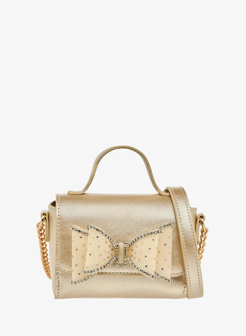 Celeste Bow Embellished Crossbody Bag with Chain Strap Ramadan Collection
