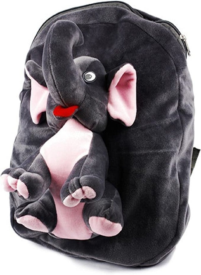 blue tree Cute Kids Backpack Toddler Bag Plush Animal Cartoon Mini Travel Bag for Baby Girl Boy 1-6 Years (Blue Cat-Full Body Elephant) - Image 4