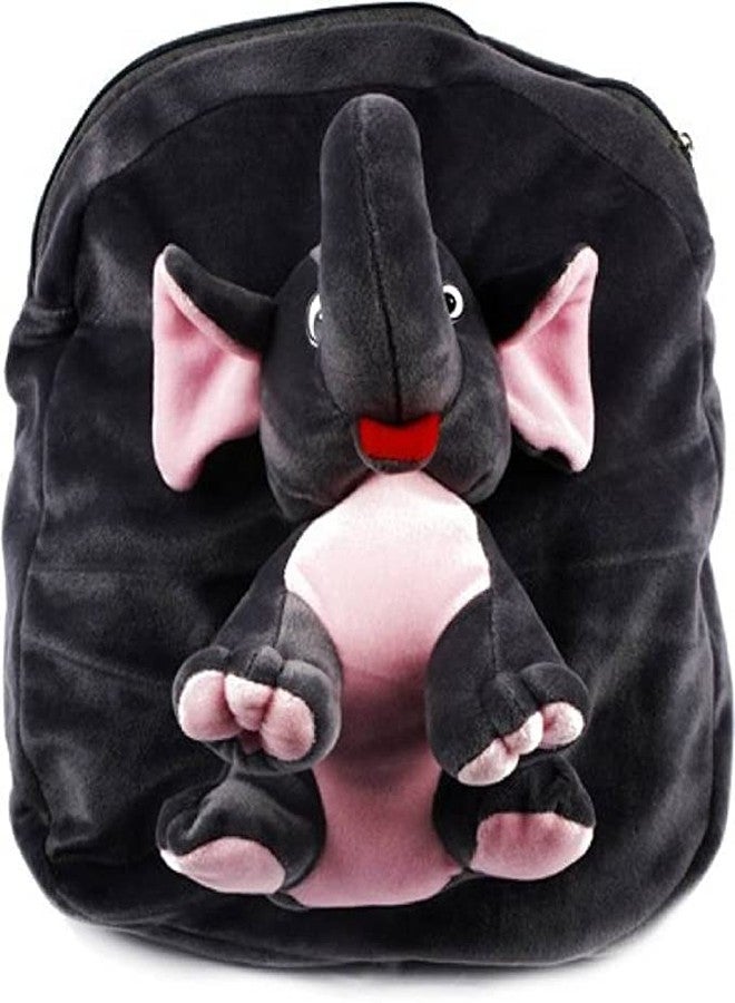 blue tree Cute Kids Backpack Toddler Bag Plush Animal Cartoon Mini Travel Bag for Baby Girl Boy 1-6 Years (Blue Cat-Full Body Elephant) - Image 3