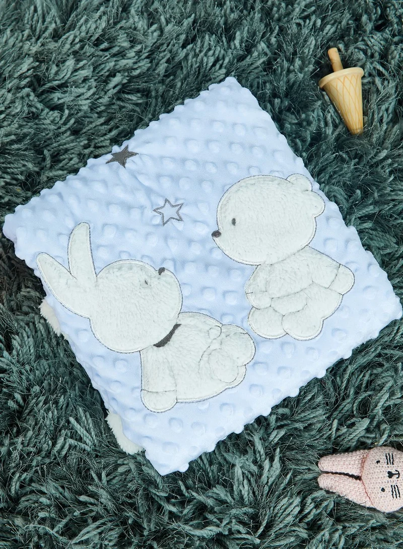 rock a bye baby Applique Bunny Waffle Blanket