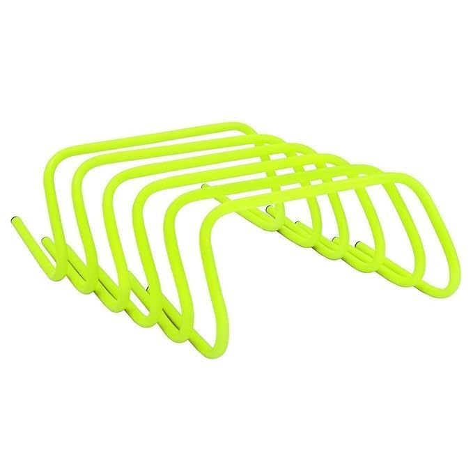CABRIO Speed Training and Practice Hurdle Track and Fields 6 inch for Unisex Adult Yellow Color Pack of (4) - Image 1