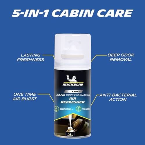 MICHELIN One-Time Use Car Air Freshener (100ml) – Automatic Cabin Odor Eliminator & AC Vent Freshener Spray | Removes Bad Smells, Leaves Long-Lasting Fragrance | Car Interior Cleaning Accessory - Image 2