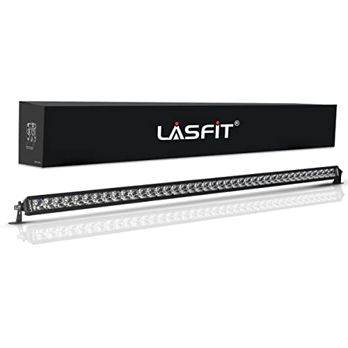 شريط إضاءة LED LASFIT بطول 52 بوصة مقاوم للماء IP67 صف واحد ضوء قيادة خارج الطريق شعاع بقعة فيضان لرانجلر شيروكي غلادياتور JL JK TF150 إكسبلورر رينجر رام